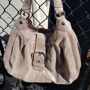 AUTHENTIC Silver glitter Coach bag